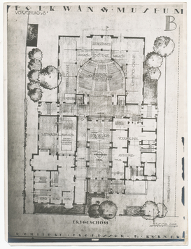 Vorschaubild Essen: Folkwangmuseum, Grundriss, Erdgeschoss Entwurf B